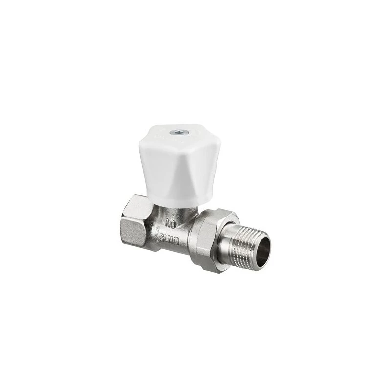 Oventrop Kézi radiátorszelep, HR típus, PN10, DN20, 3/4", egyenes, fehér kézikerékkel, kvs=1.20