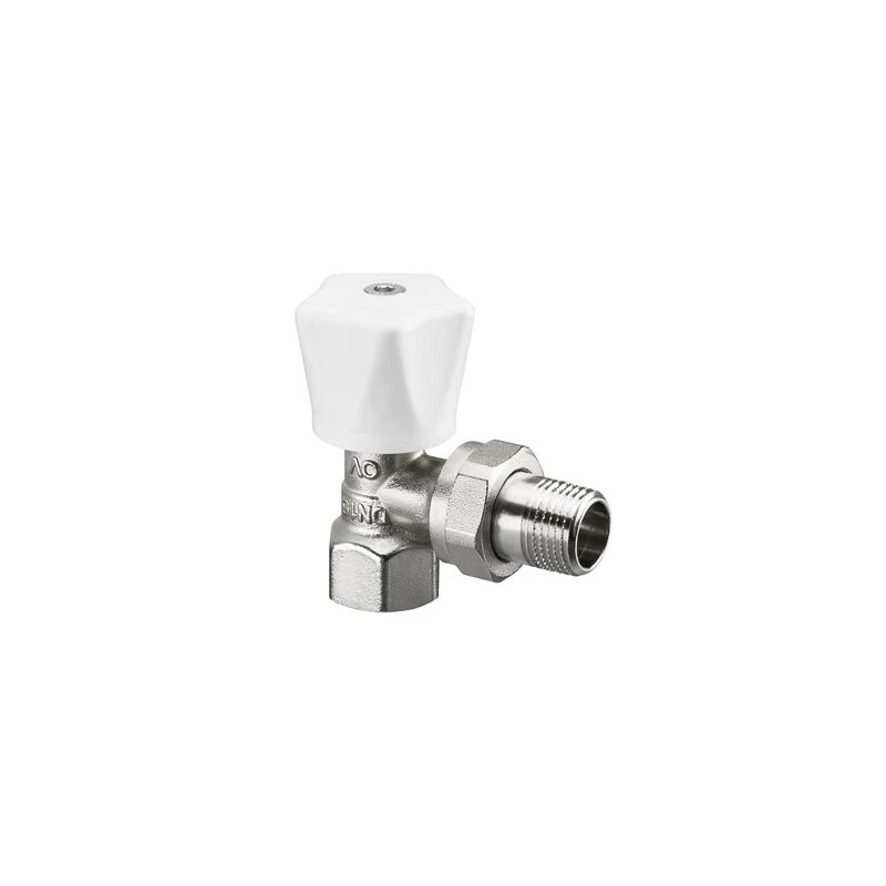 Oventrop Kézi radiátorszelep, HR típus, PN10, DN20, 3/4", sarok, fehér kézikerékkel, kvs=1.45