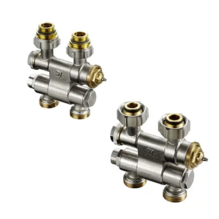Oventrop Multiblock TF csatlakozó szerelvény, egy- és kétcsöves, 1/2" km x 3/4" km, elforgatható