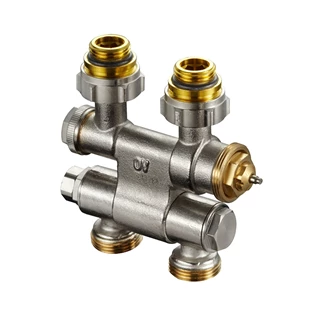 Oventrop Multiblock TF csatlakozó szerelvény, egy- és kétcsöves, 1/2" km x 3/4" km, elforgatható