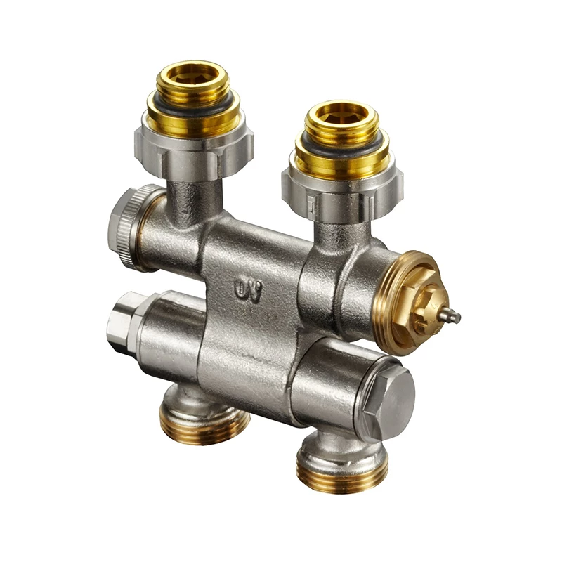 Oventrop Multiblock TF csatlakozó szerelvény, egy- és kétcsöves, 1/2" km x 3/4" km, elforgatható