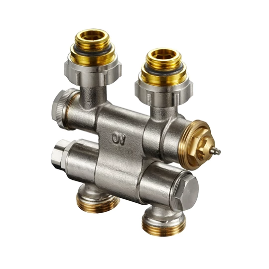 Oventrop Multiblock TF csatlakozó szerelvény, egy- és kétcsöves, 1/2" km x 3/4" km, elforgatható