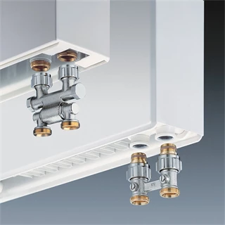 Oventrop Multiblock TF csatlakozó szerelvény, egy- és kétcsöves, 3/4" hollandi x 3/4" km, elforgatható