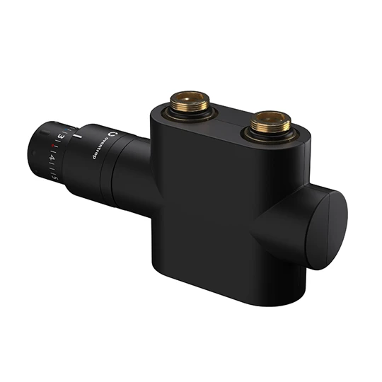 Oventrop Multiblock T/Uni SH csatlakozó készlet törölközőszárító radiátorokhoz, egyenes, matt fekete