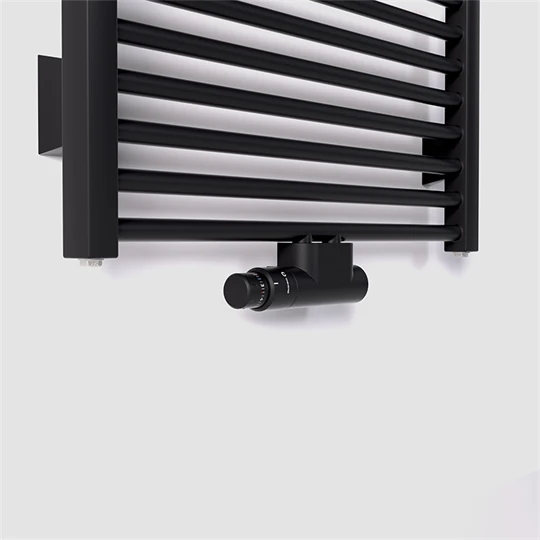 Oventrop Multiblock T/Uni SH csatlakozó készlet törölközőszárító radiátorokhoz, sarok, matt fekete