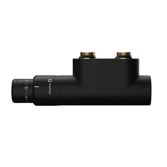 Oventrop Multiblock T/Uni SH csatlakozó készlet törölközőszárító radiátorokhoz, sarok, matt fekete