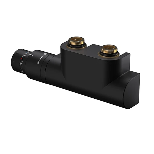 Oventrop Multiblock T/Uni SH csatlakozó készlet törölközőszárító radiátorokhoz, sarok, matt fekete