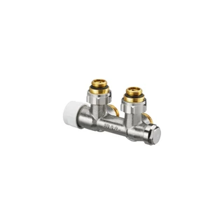Oventrop Multiblock T csatlakozó szerelvény, 1/2" km x 3/4" km, egy- és kétcsöves, sarok, kv=0.57, kvs=0.81