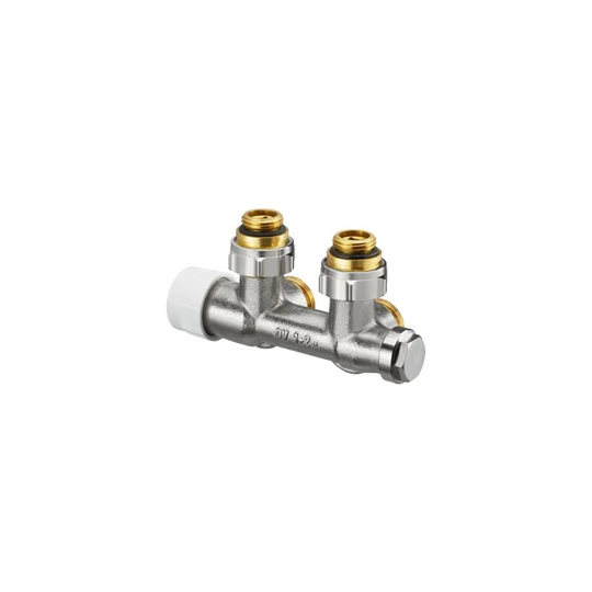 Oventrop Multiblock T csatlakozó szerelvény, 1/2" km x 3/4" km, egy- és kétcsöves, sarok, kv=0.57, kvs=0.81