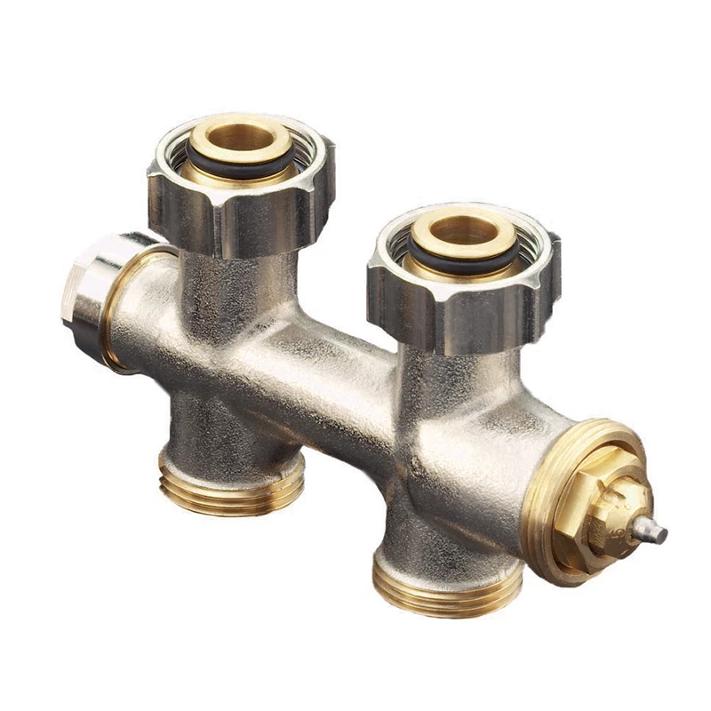 Oventrop Multiblock T csatlakozó szerelvény, egy- és kétcsöves, 3/4” hollandi x 3/4” km, egyenes, kvs=0.81