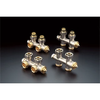 Oventrop Multiblock T csatlakozó szerelvény, egy- és kétcsöves, 3/4” hollandi x 3/4” km, sarok, kv=0.52, kvs=0.75