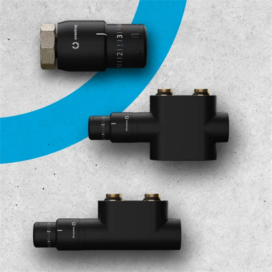 Oventrop Multiblock T takaró, egyenes, matt fekete (1184013/83 sz. termékekhez)