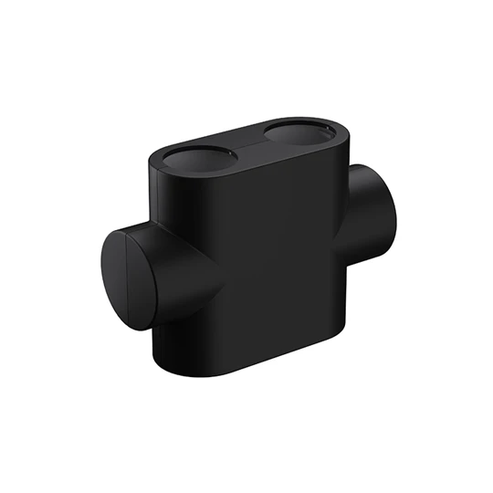 Oventrop Multiblock T takaró, egyenes, matt fekete (1184013/83 sz. termékekhez)