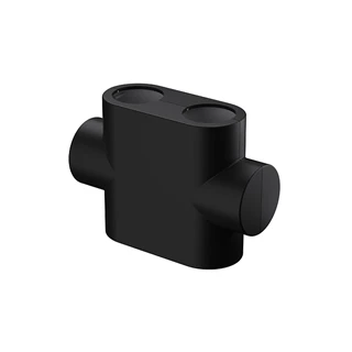 Oventrop Multiblock T takaró, egyenes, matt fekete (1184013/83 sz. termékekhez)