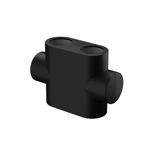 Oventrop Multiblock T takaró, egyenes, matt fekete (1184013/83 sz. termékekhez)