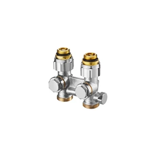 Oventrop Multiflex F két- vagy egycsöves fűtőtest-csatlakozás ZBU, egyenes, 1/2" km x 3/4" km, sárgaréz, üríthető