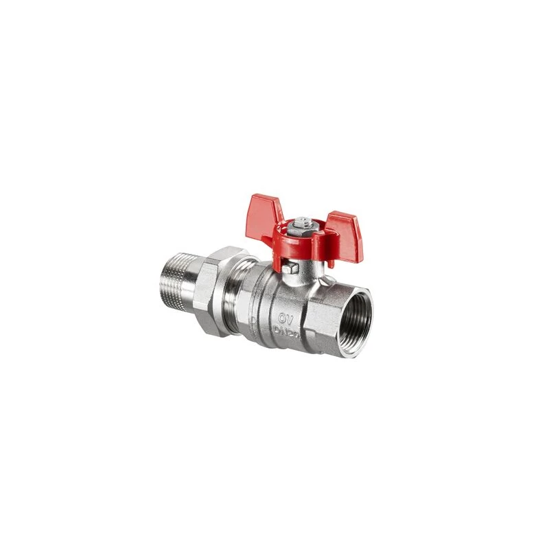 Oventrop Optibal golyóscsap, DN15, 1/2" kb-hollandis, PN16, fogantyúval, sárgaréz