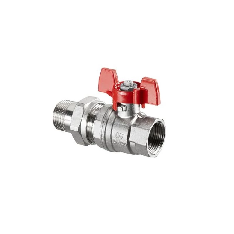 Oventrop Optibal golyóscsap, DN20, 3/4" kb-hollandis, PN16, fogantyúval, sárgaréz