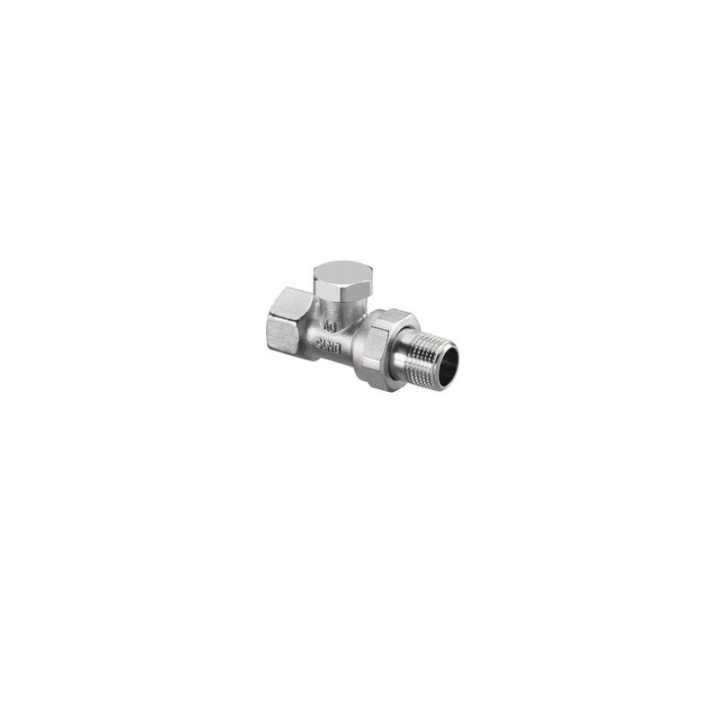 Oventrop Visszatérő raditátorszelep, Combi 2 típus, DN20, 3/4", PN10, egyenes, sárgaréz, nikkelezett