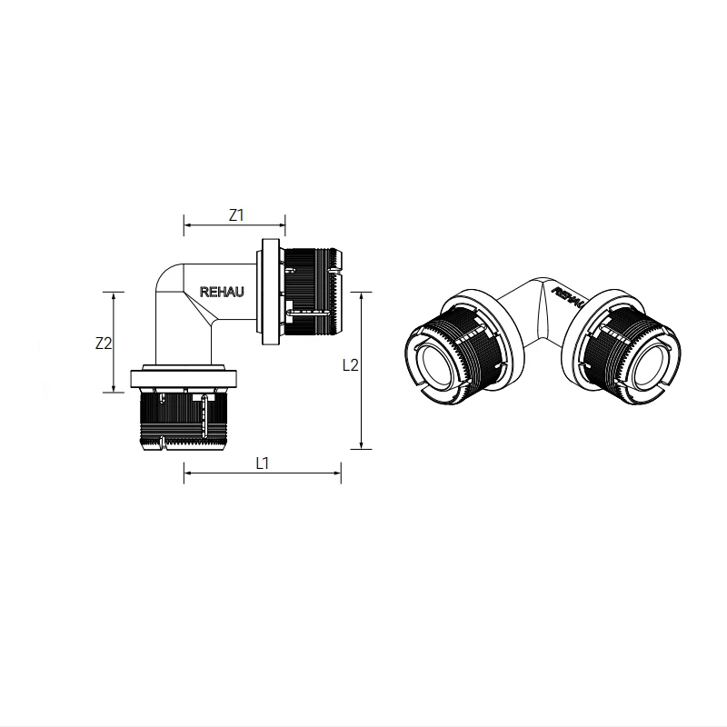 REHAU Fastloc könyök 32-32 90°