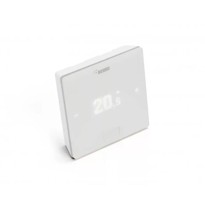 REHAU Nea Smart 2.0 szabályozó, helyiséghőmérséklet érzékeléssel, fűtő/hűtő kivitel, rádiós, fehér (TRW)