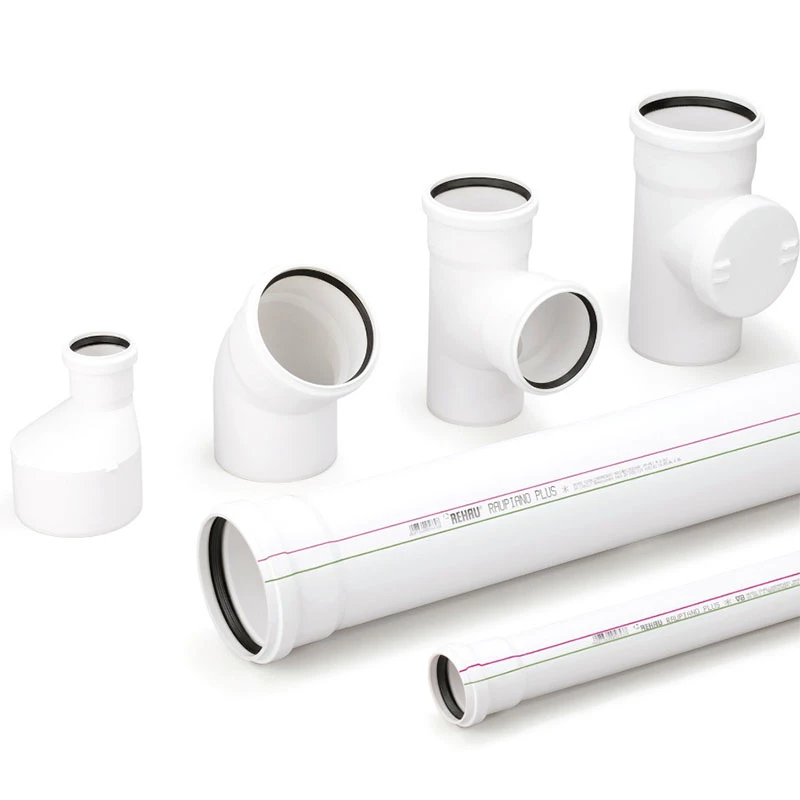 REHAU Raupiano Plus RPPEM Tokos lefolyócső L=2000 mm NA 90