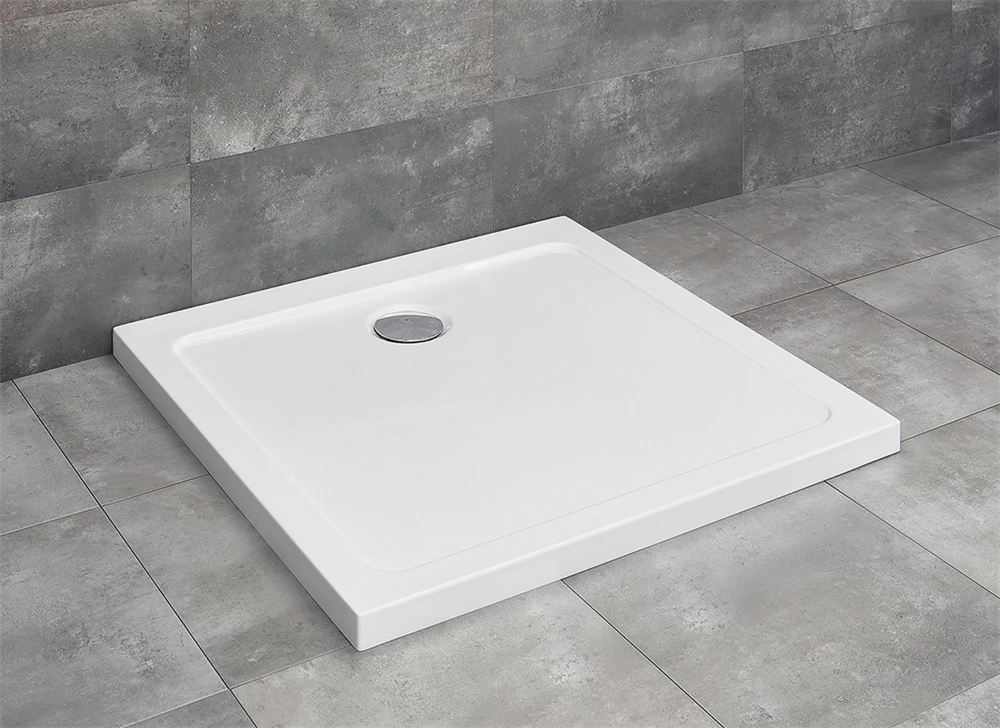 Radaway Doros C  szögletes akril zuhanytálca 800x800x55mm szifonnal, fehér