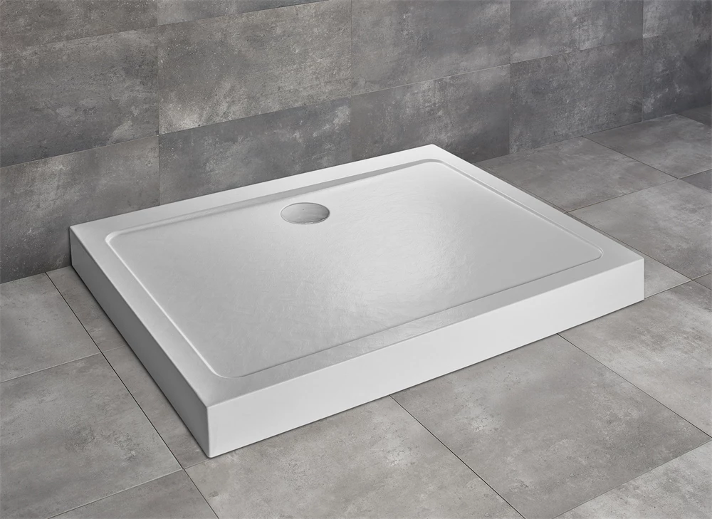 Radaway Doros Stone D előlappal 900x800x115mm, akril zuhanytálca, ST620 szifonnal, fehér