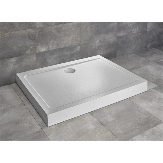 Radaway Doros Stone D előlappal 900x800x115mm, akril zuhanytálca, ST620 szifonnal, fehér