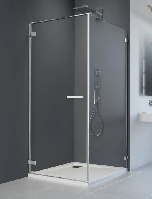 Radaway Egyedi zuhanykabin S1oldalfal (Arta KDJ I és KDJ II), 900S 900*2000 króm + törölközőtartó (18307)