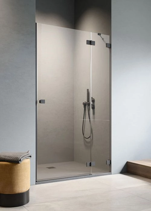 Radaway Essenza Pro Black DWJ 90 J fekete zuhanyajtó, 900x2000 mm, jobbos