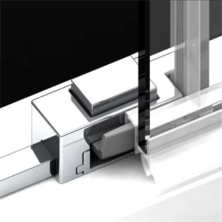 Radaway Idea DWD 1600*2000mm két irányba nyíló tolóajtó(belépés középen), átl. bizt. edzet üveg , króm jellegű felület