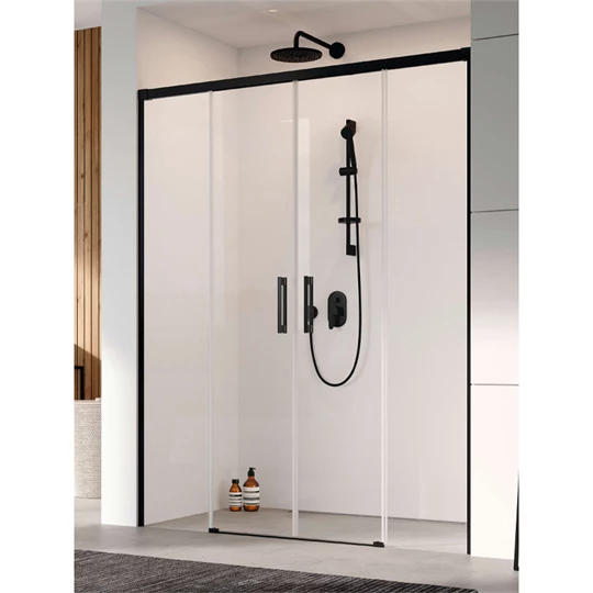 Radaway Idea DWD Black 180 zuhanyajtó, 1785-1815x2005mm, fekete