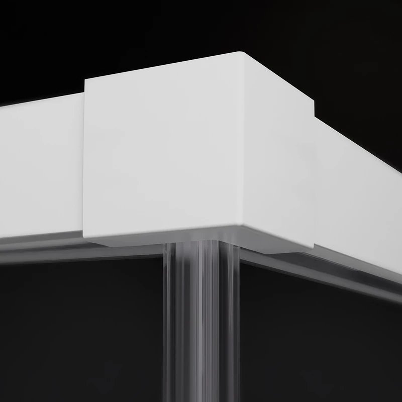 Radaway Idea KDD White Edition zuhanykabin bal oldali tolóajtós elem 900*2005/6mm, fehér szerelvények, átlátszó üveg