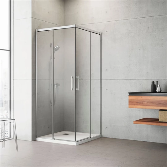 Radaway Idea KDD zuhanykabin tolóajtó 90 balos, 900x2005 mm, króm/átlátszó