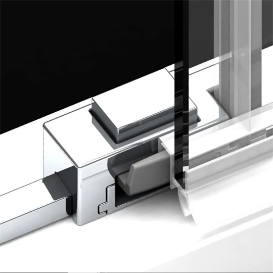 Radaway Idea KDJ balos tolóajtós zuhanyrész 1280-1295*2005*6mm, pol. alu /króm szerelvények, átl. üveg Easy-Clean