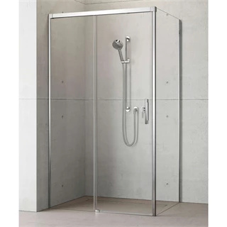 Radaway Idea KDJ balos tolóajtós zuhanyrész 1280-1295*2005*6mm, pol. alu /króm szerelvények, átl. üveg Easy-Clean