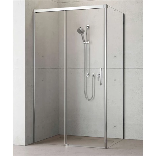 Radaway Idea KDJ balos tolóajtós zuhanyrész 1280-1295*2005*6mm, pol. alu /króm szerelvények, átl. üveg Easy-Clean