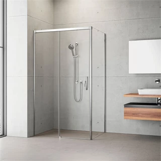 Radaway Idea KDJ balos tolóajtós zuhanyrész 1280-1295*2005*6mm, pol. alu /króm szerelvények, átl. üveg Easy-Clean