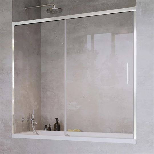 Radaway Idea PN DWJ 140 B tolóajtós kádparaván, 1400x1505 mm, átlátszó üveggel, balos változat