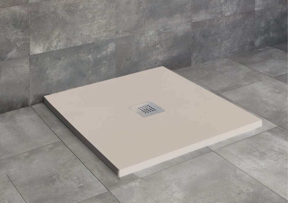 Radaway Kios C 900x900x26 mm szögletes műmárvány zuhanytálca+ KS90 szifon,bézs
