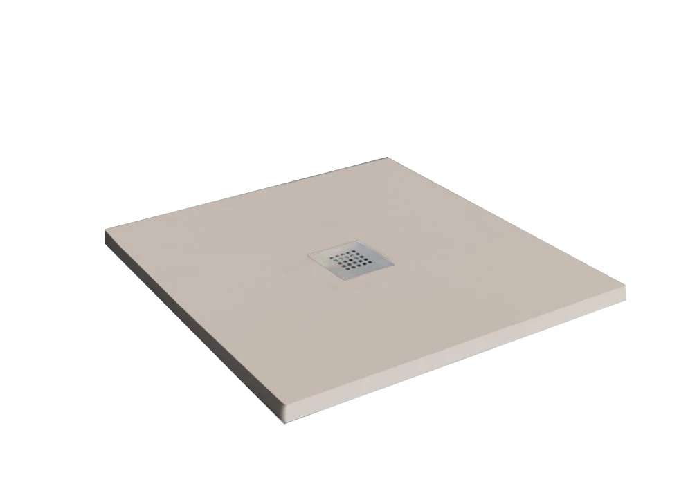 Radaway Kios C 900x900x26 mm szögletes műmárvány zuhanytálca+ KS90 szifon,bézs