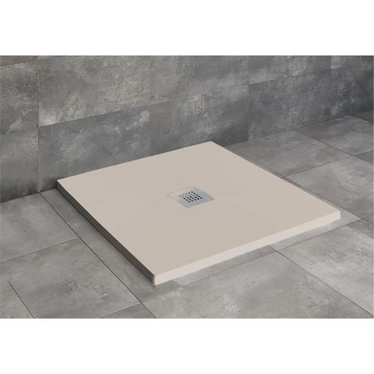 Radaway Kios C 900x900x26 mm szögletes műmárvány zuhanytálca+ KS90 szifon,bézs