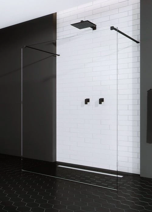 Radaway Modo New Black I 160 Walk-in zuhanyfal, 1600x2000 mm átlátszó