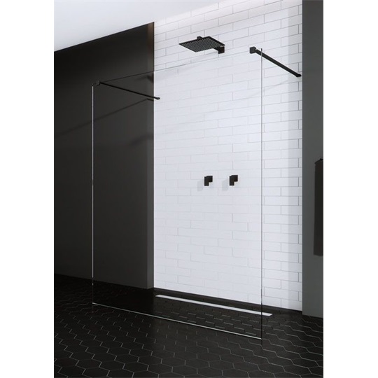 Radaway Modo New Black I 160 Walk-in zuhanyfal, 1600x2000 mm átlátszó