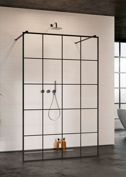 Radaway Modo New Black I Factory Walk-in fekete zuhanyfal 160, 1600x2000 mm