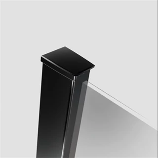 Radaway Modo New Black II Walk-in zuhanyfal törölközőtartóval 80, 800x2000 mm, átlátszó