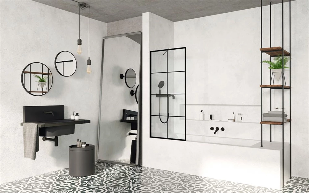 Radaway Modo New PNJ Black 80  Factory kádparaván, 80x150 cm