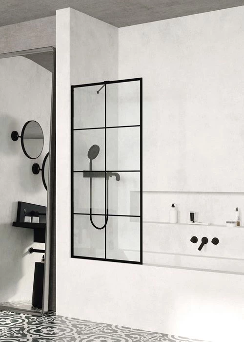 Radaway Modo New PNJ Black 90 Factory kádparaván, fix, 90x150 cm