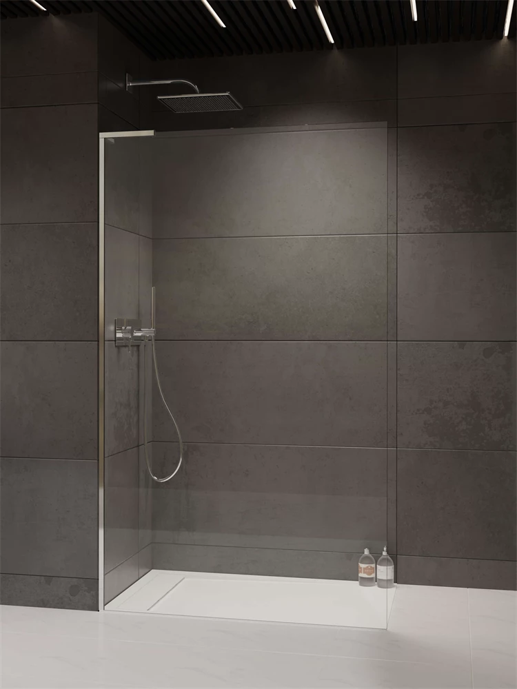 Radaway Modo SL II 100B Walk-in zuhanyfal balos, 1000x2000 mm, 8mm, Easy Clean, króm